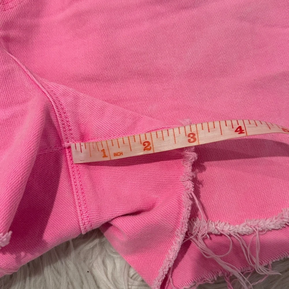 Neon wash L’Agence cut off denim shorts sz 30 - Picture 4 of 6